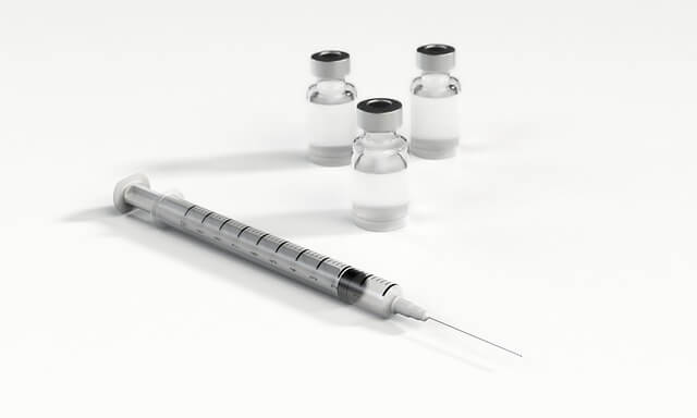 Syringe of antibiotics given during labor to prevent baby from being infected with GBS.