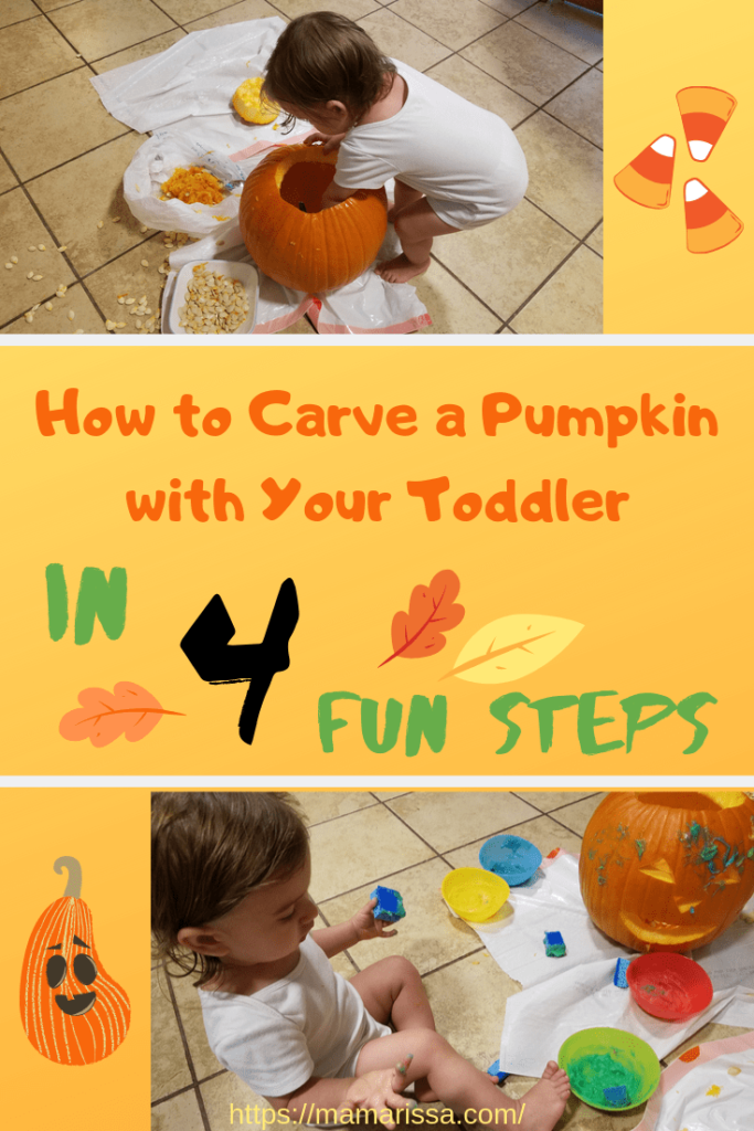 How to Carve a Pumpkin with Your Toddler cover picture.