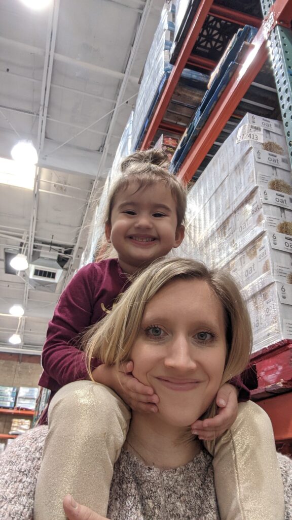 Mama Rissa and her daughter at Costco
