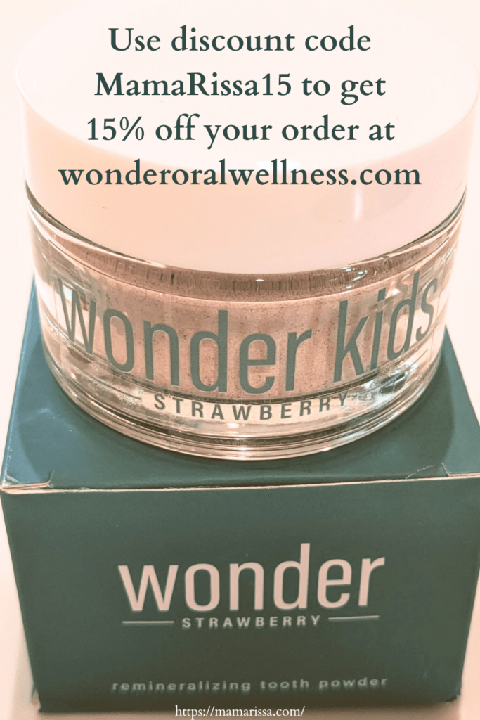 Use discount code MamaRissa15 to get 15% off your order at wonderoralwellness.com