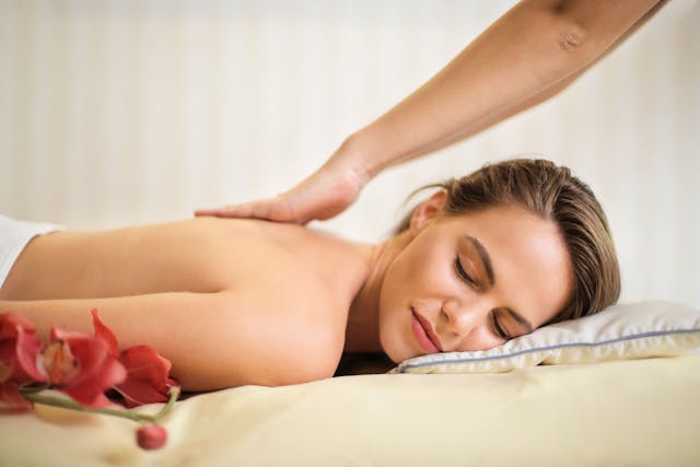 Woman getting massage