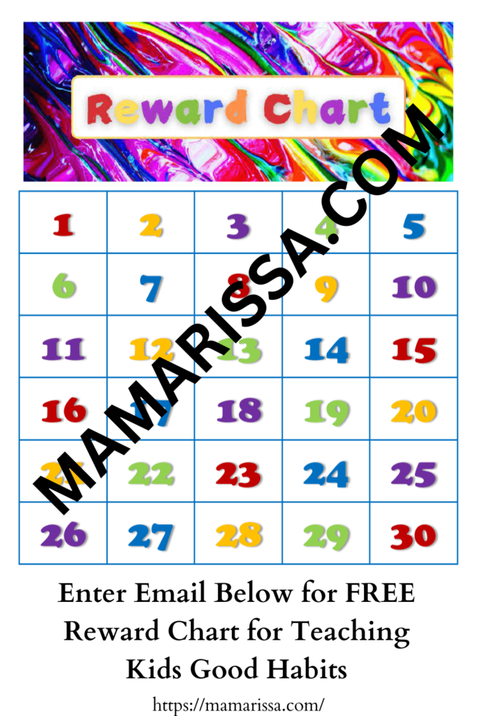 Enter Email Below for FREE Reward Chart for Teaching Kids Good Habits