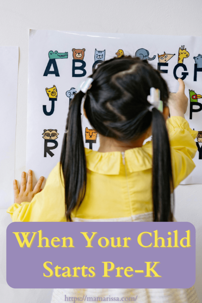 When Your Child Starts Pre-K