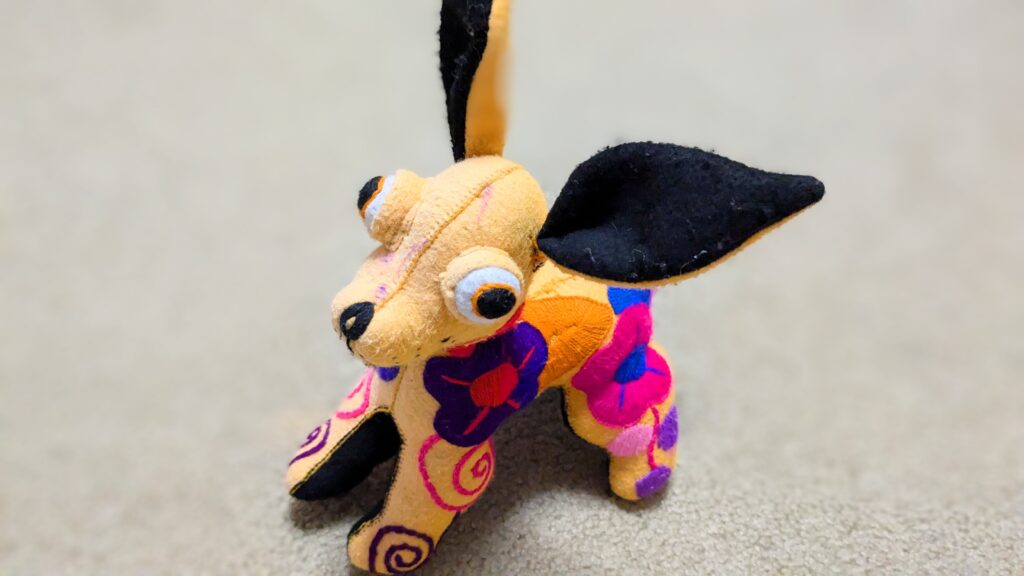 handmade dog my husband bought in Costa Maya